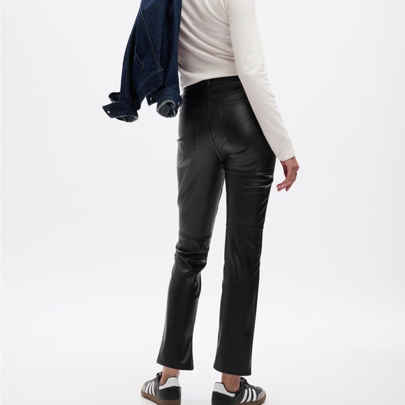 Gap high ride vintage slim vegan leather pants size 14/32R. Perfect condition! - Picture 2 of 4